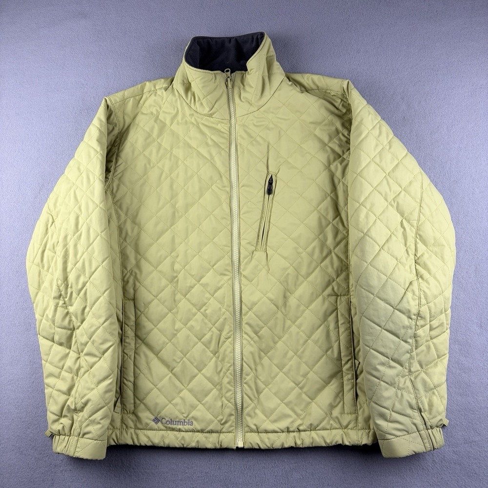 Columbia Core Interchange Quilted Jacket Green Women's Large Full Zip